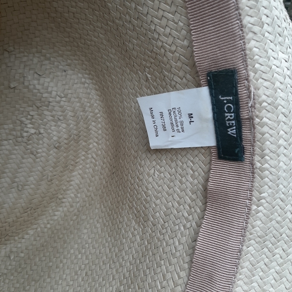 J. Crew Straw Ribbon Boho Country Girl Cloche Bucket Hat - Picture 5 of 12